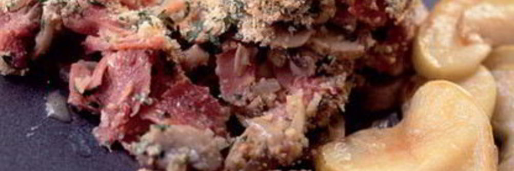 Шампиньоны с окороком