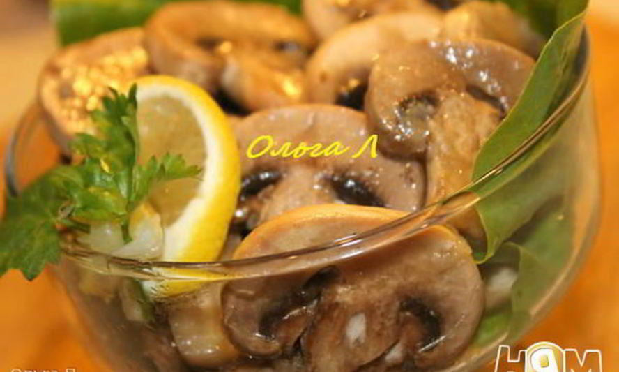 Рецепт шампиньонов в коньячной заливке