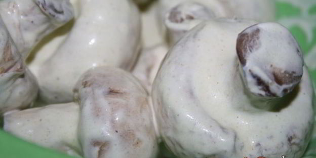 шампиньоны в сметане с карри