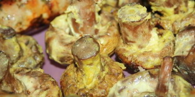 шампиньоны в сметане с карри