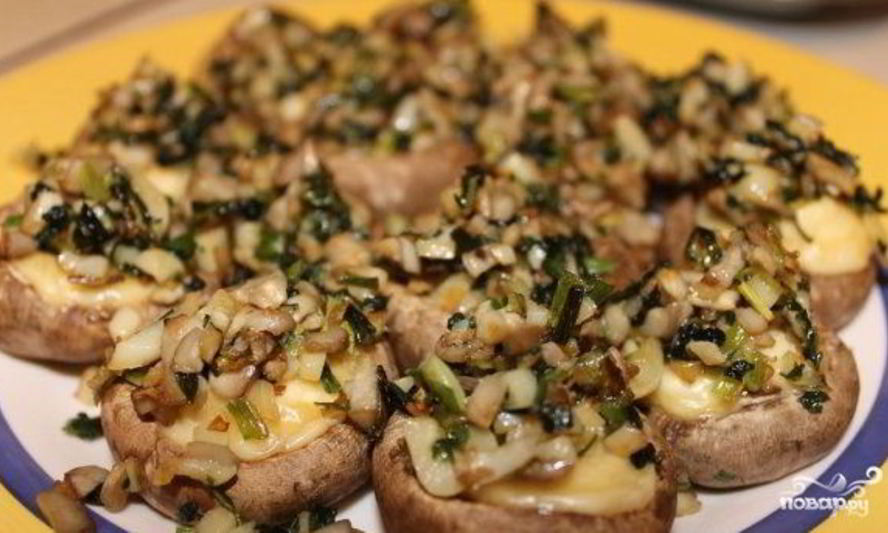 Рецепт шампиньонов, запеченных с сыром