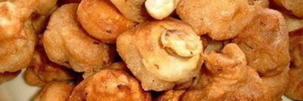 Шампиньоны, зажаренные в тесте