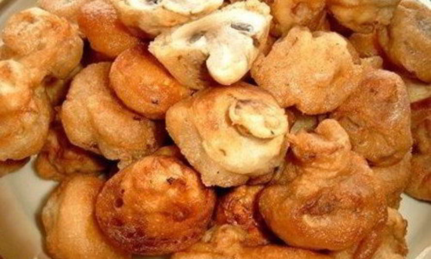 Рецепт шампиньонов, зажаренных в тесте