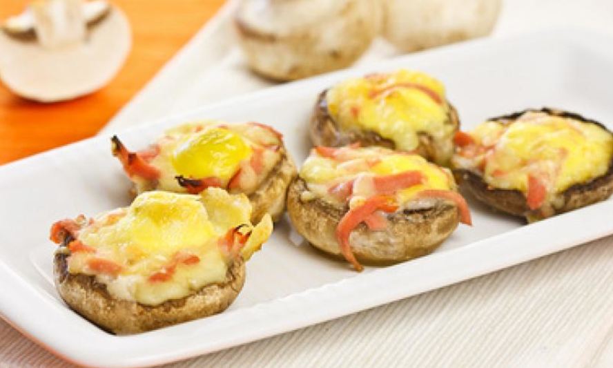 Рецепт шляпок шампиньонов, фаршированные перепелиными яйцами