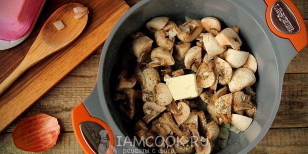тушеные шампиньоны