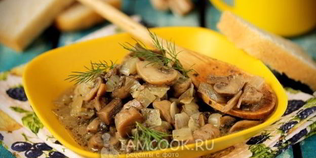 тушеные шампиньоны