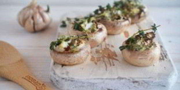 вегетарианские фаршированные грибочки