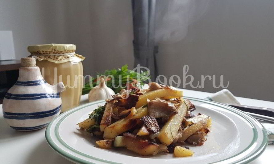 Рецепт вешенок с жареной картошкой