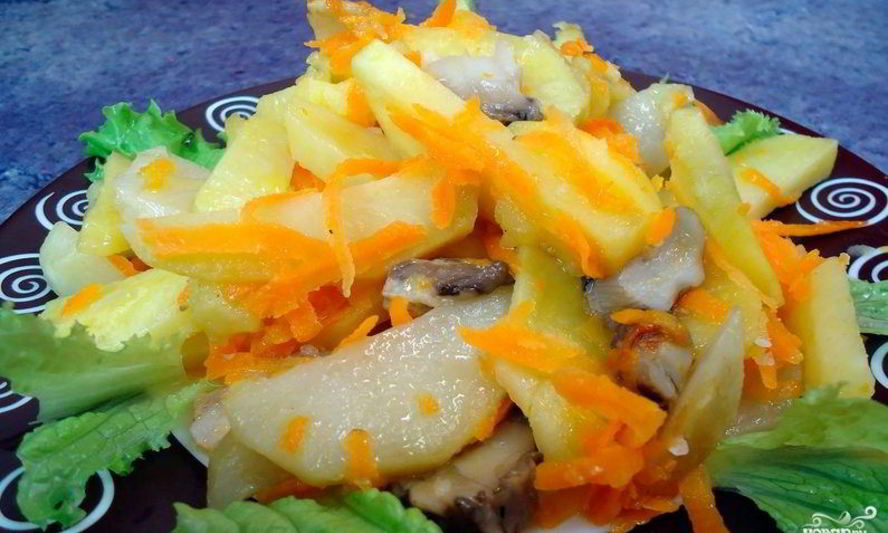 Рецепт вешенок, тушенных с картошкой