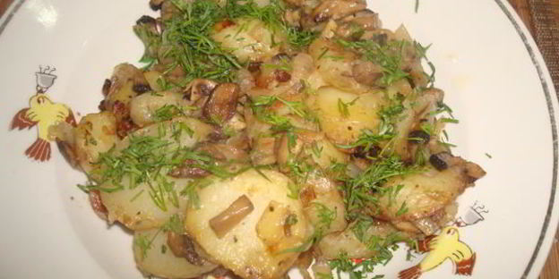 жаренка с грибами