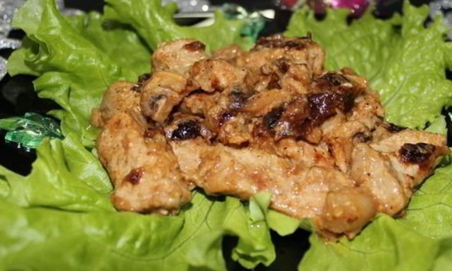 Рецепт жареных грибов со свининой