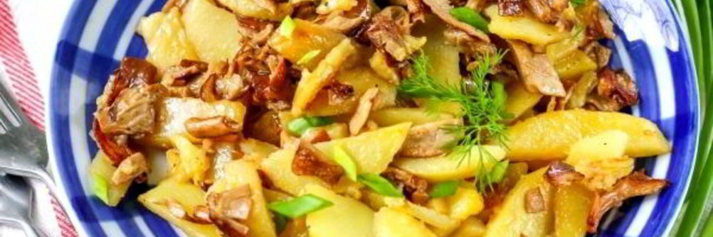 Жареные рыжики с картошкой