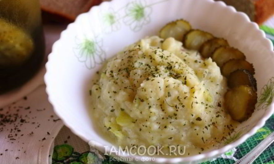 Рецепт картофельно-кабачкового пюре с сыром