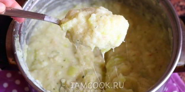 картофельно-кабачковое пюре с сыром