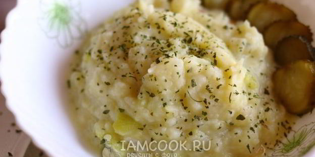 картофельно-кабачковое пюре с сыром