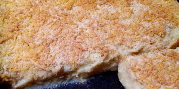 картофельное пюре с чесноком и сыром в духовке