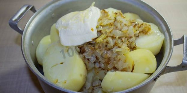 картофельное пюре с луком