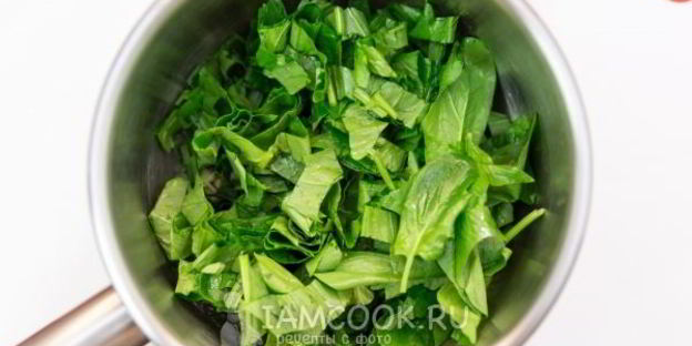 картофельное пюре со шпинатом и чесноком