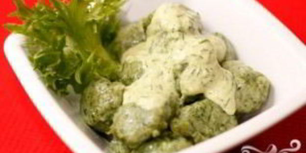 картофельные клецки со шпинатом