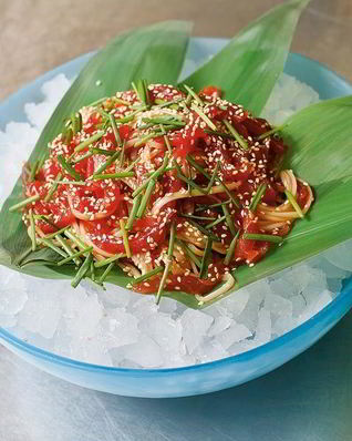 Холодная лапша с тунцом