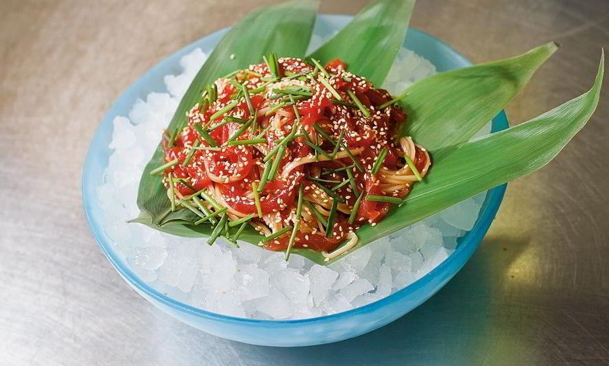 Рецепт холодной лапши с тунцом