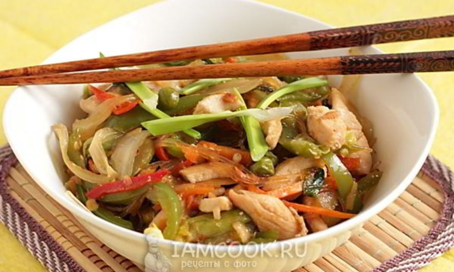 Рецепт китайской лапши с курицей