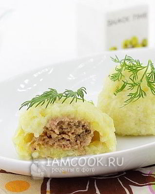 Клецки картофельные с мясом
