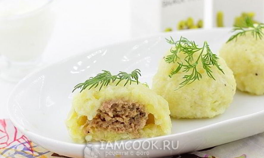 Рецепт клецек картофельных с мясом