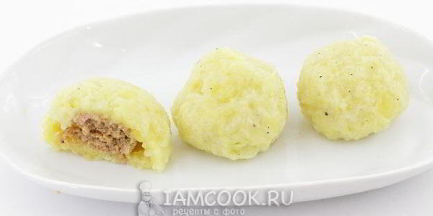 клецки картофельные с мясом