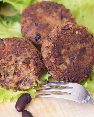 Котлеты из фасоли и перловки