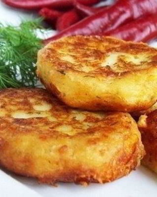Котлеты из картофеля с сыром и укропом