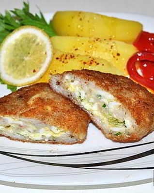 Котлеты из пангасиуса с яйцом и сыром