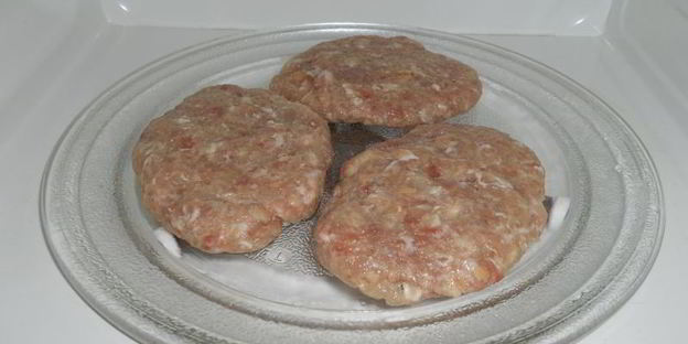 котлеты из смешанного фарша в микроволновке