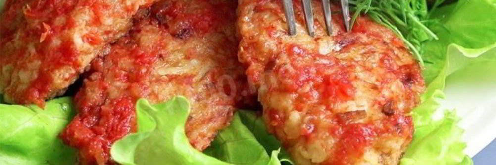 Котлеты луковые овощные