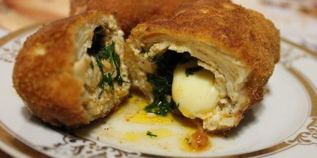 котлеты по-киевски с сыром и маслом