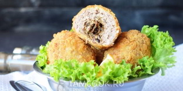 котлеты с грибами внутри