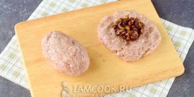 котлеты с грибами внутри