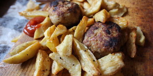 котлеты с картофелем по-деревенски