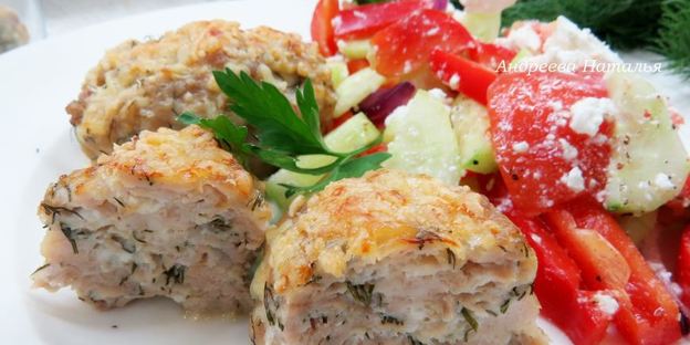 куриные котлеты с плавленным сыром