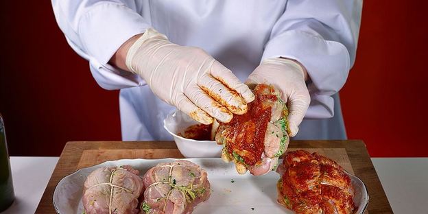 куриные котлеты тапака с зеленью