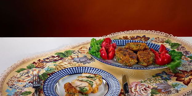 куриные котлеты тапака с зеленью