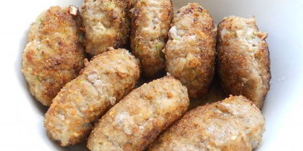 мясные котлеты с кабачком и грибами
