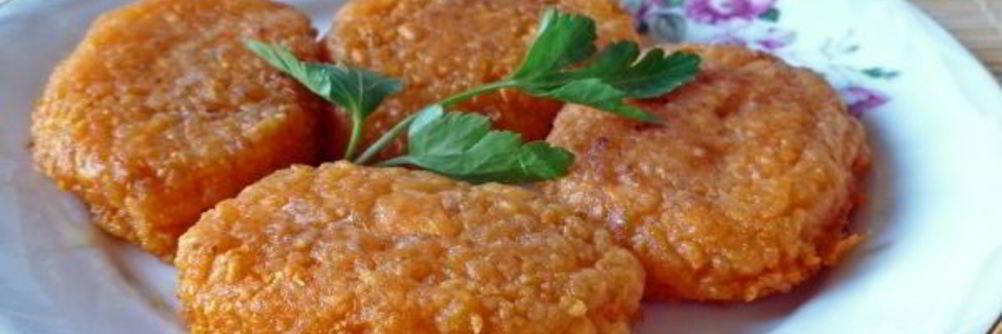 Постные морковные котлеты с манкой