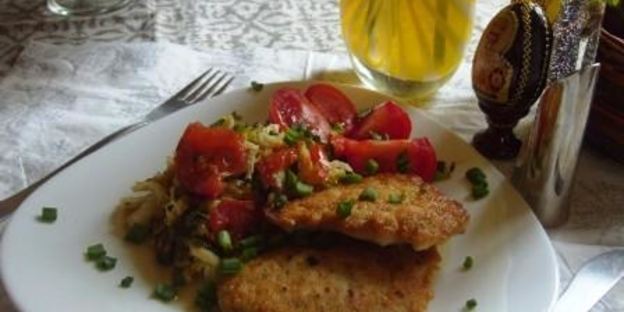 рубленые котлеты с овощным гарниром
