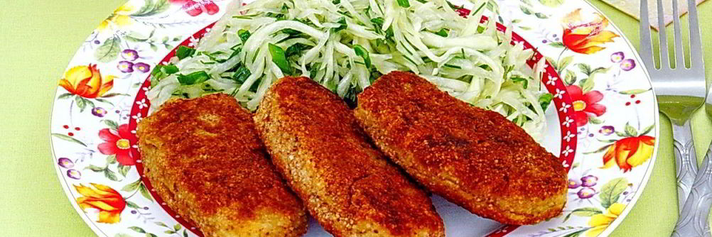 Рыбные котлеты с картошкой