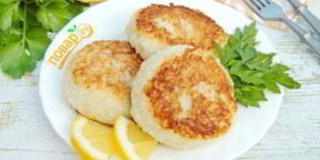 рыбные котлеты в рисовом кляре