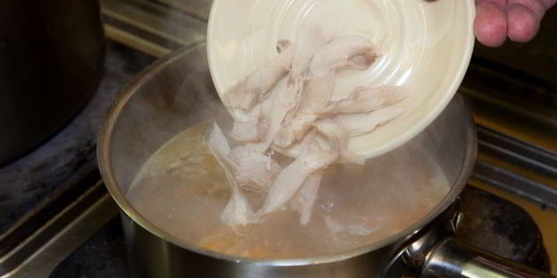 куриная лапша с опятами