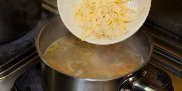 куриная лапша с опятами