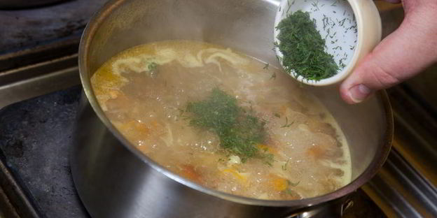 куриная лапша с опятами