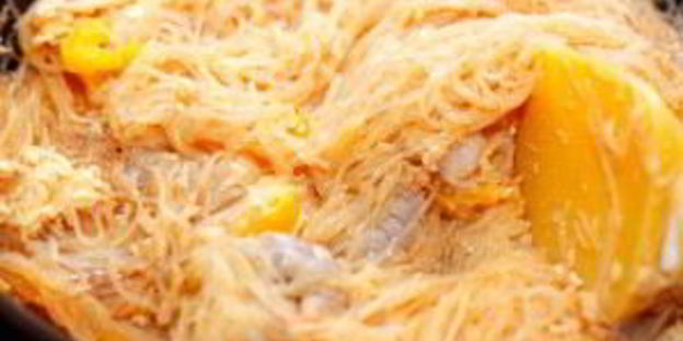 лапша с креветками